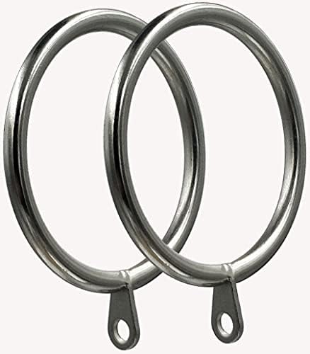 42-Piece Satin Nickel Curtain Rings 20 Inner Diameter for 15 Rod