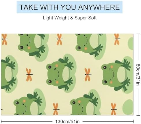 Super Absorbent Soft Pool Bath Towels with Green Frog Design 3 Pack