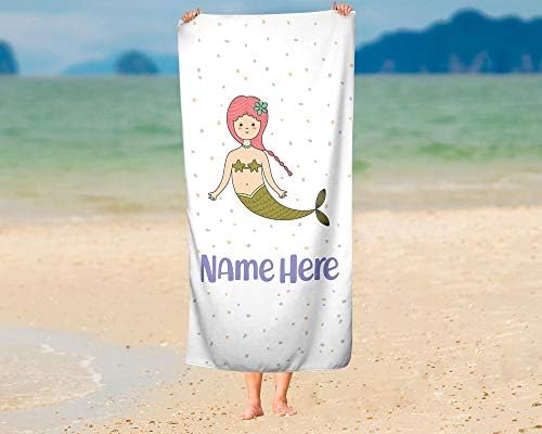 Extra Large Mermaid Towel for Kids - Customizable