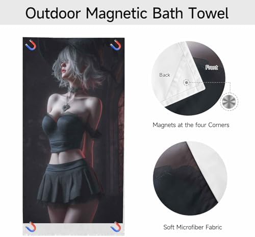 Magnetic Beach Towel for Women 75x30 Inches