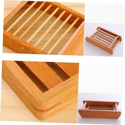 Mobestech Retro Wooden Soap Dish Boat Shape Self Draining