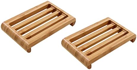 Sturdy bamboo soap holder for bathroom and shower