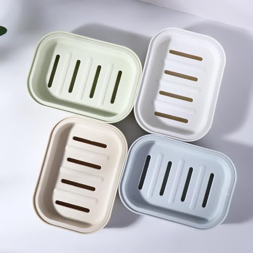 Portable Double Layer Soap Dish with Slots - PP Material