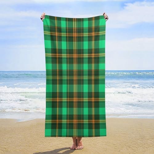 4SEE Extra Large Scottish Plaid Bath Towel for Beach
