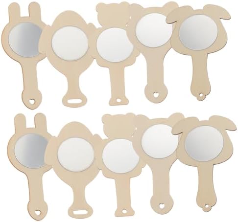 BESPORTBLE 10Pcs DIY Handheld Mirrors for Family Fun and Creative Crafts
