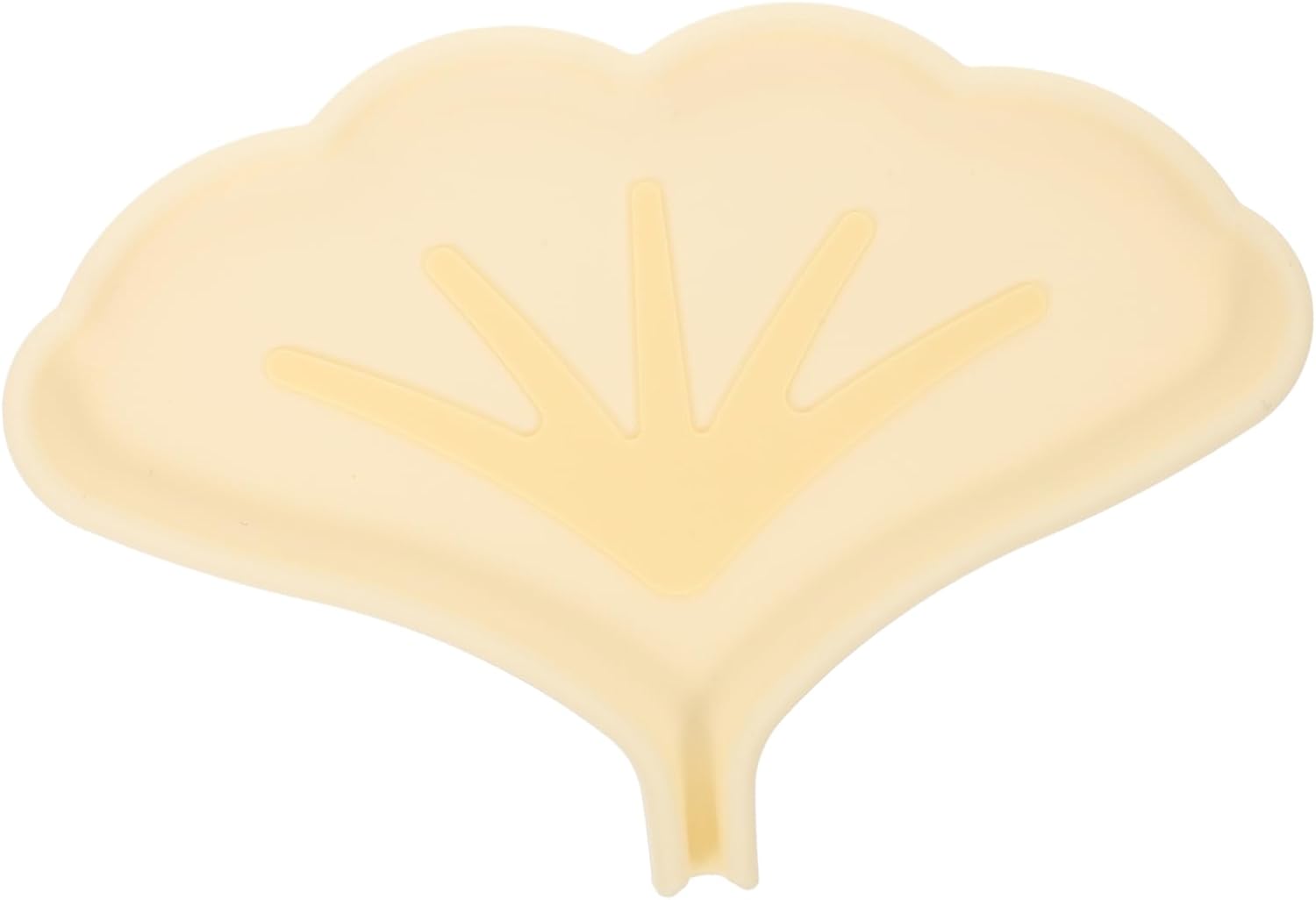 Cabilock Self Draining Silicone Soap Dish with Ginkgo Leaf Design