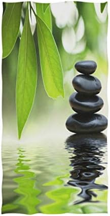 ALAZA Ultra Soft Zen Stone with Leaves Hand Towel