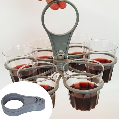 Reusable Fold Away 6-Cup Carrier with Handle 1