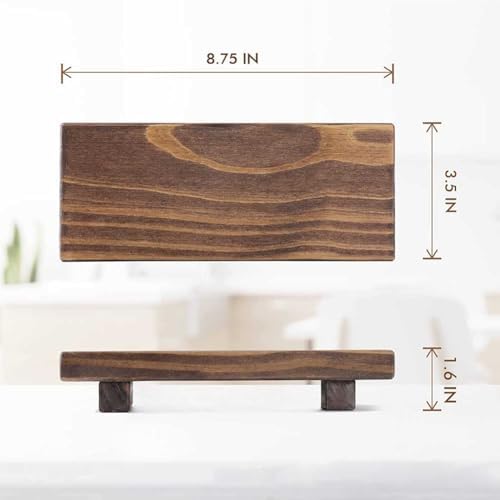 Teensery Wooden Pedestal Stand Farmhouse Decor