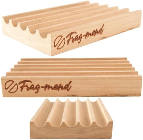 Frag-mend Wooden Soap Tray - Durable Non-Slip Eco-Friendly