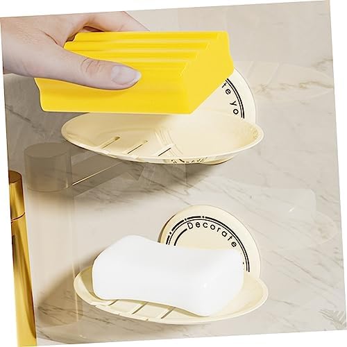 Unomor 2Pcs Wall Mounted Soap Dish Holder for Bathroom and Kitchen