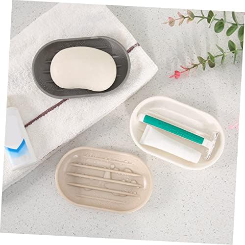 Oval PP Soap Dish for Bathroom Countertop