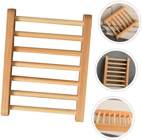 Healifty Wooden Soap Rack for Bathroom and Kitchen 1
