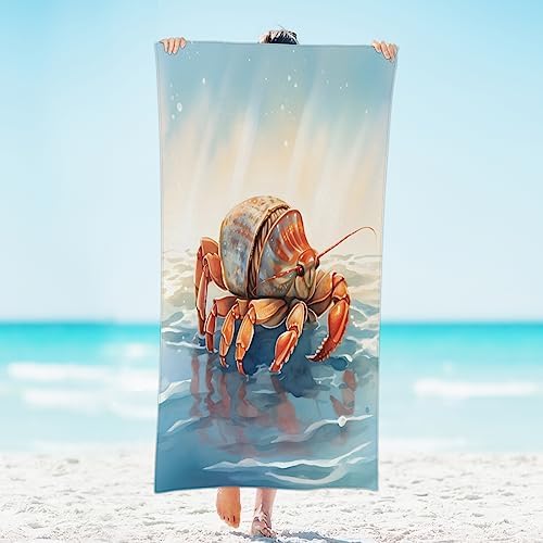 Kids Ocean Crab Oversized Quick Dry Beach Towel