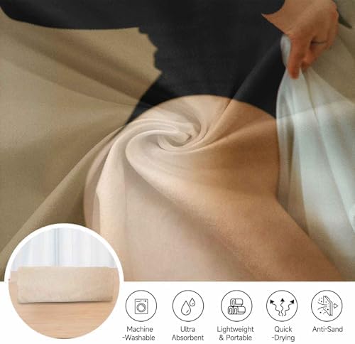 Woman Body Outdoor Magnetic Bath Towel 30x60 Super Absorbent