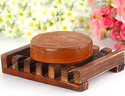 DIEWU 2 Pcs Wooden Soap Dish Self-Draining Bathroom Holder
