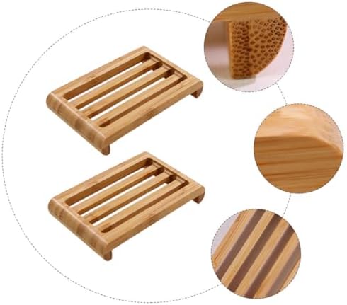 PRETYZOOM 2Pcs Stylish Soap Dish with Drainage 1