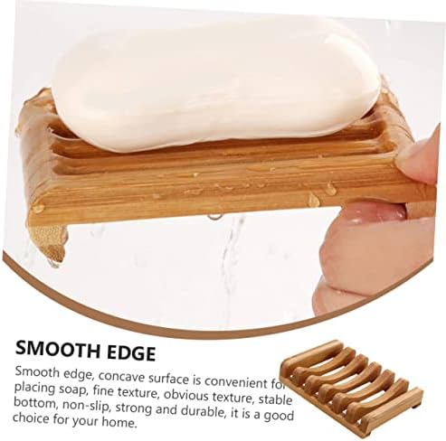 Stylish Bamboo Soap Holder with Drainage Tray