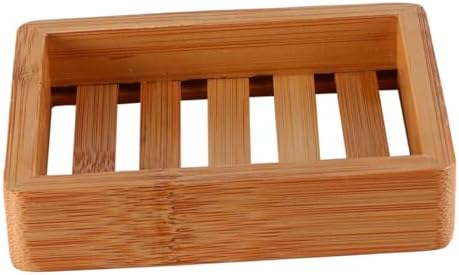 Luxshiny Bamboo Soap Holder Wooden Drainage Tray 1