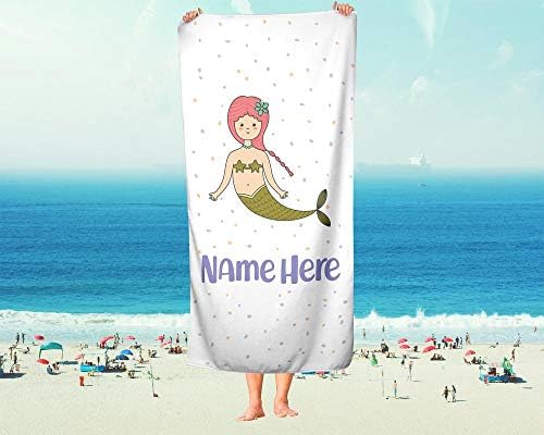 Extra Large Mermaid Towel for Kids - Customizable