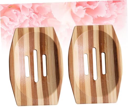 Luxshiny 2Pcs Hollow Soap Holder for Bathroom Kitchen with Self-Draining Design