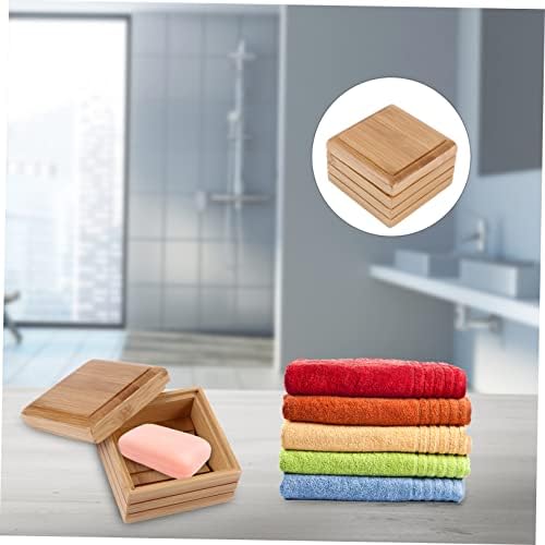 LIFKICH Wooden Soap Dish with Lid