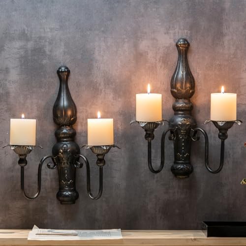 AimtoHome Vintage Candle Sconces Set of 2