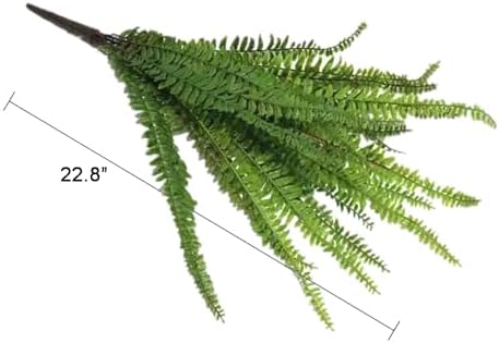 2Pcs Artificial Fern Plants Fake Boston Fern Faux Greenery
