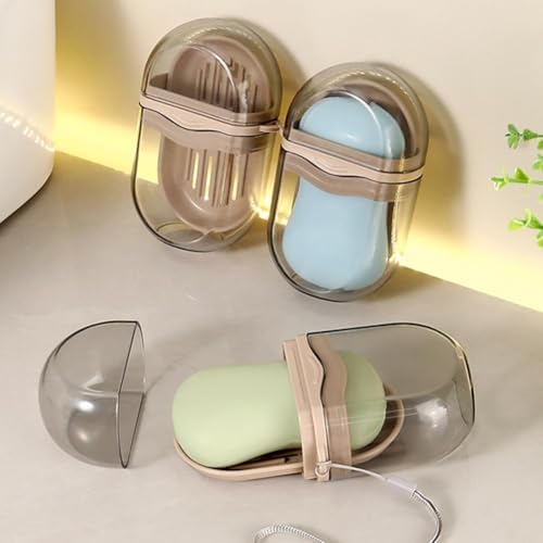 Travel Soap Case with Leakproof Lid and Drainage