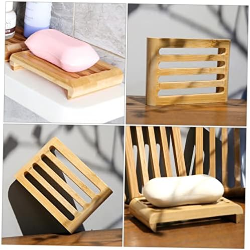 Cedar Soap Dishes Self-Draining Bamboo Holder for Kitchen Bathroom