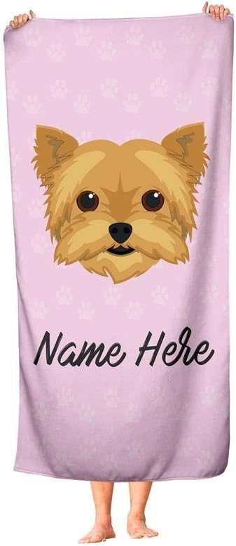Personalized Yorkie Dog Towel for Kids and Adults