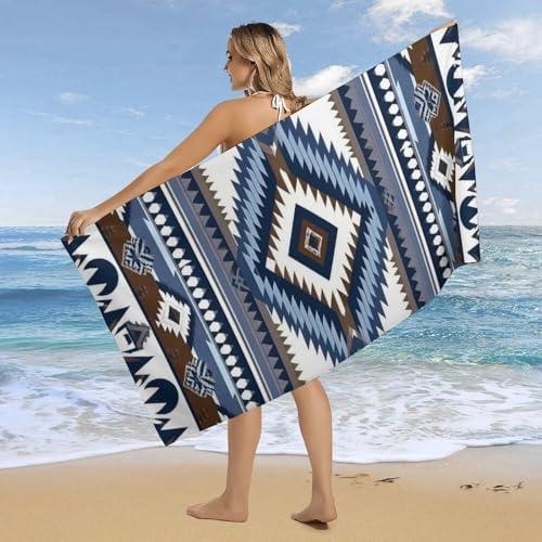 4SEE Comfortable Beach Towel with Tribal Pattern
