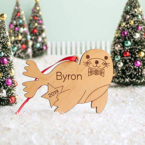 Graphic Spaces Seal Ornament 2024 Babys First Christmas