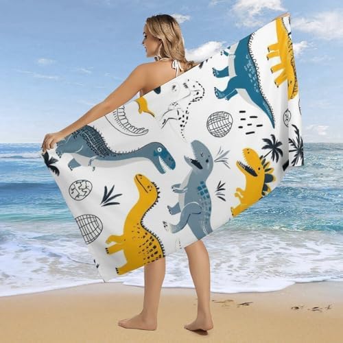 Extra Large Dinosaur Beach Towel for Bath and Pool
