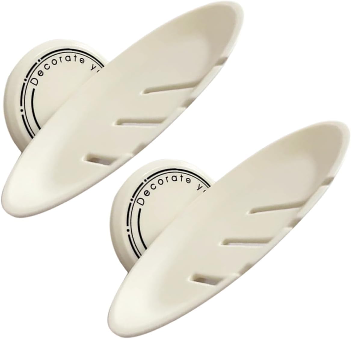 Amosfun 2pcs Self Draining Soap Dish Wall Mounted