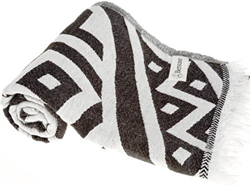 Bersuse 100 Cotton Turkish Beach Towel Set of 6