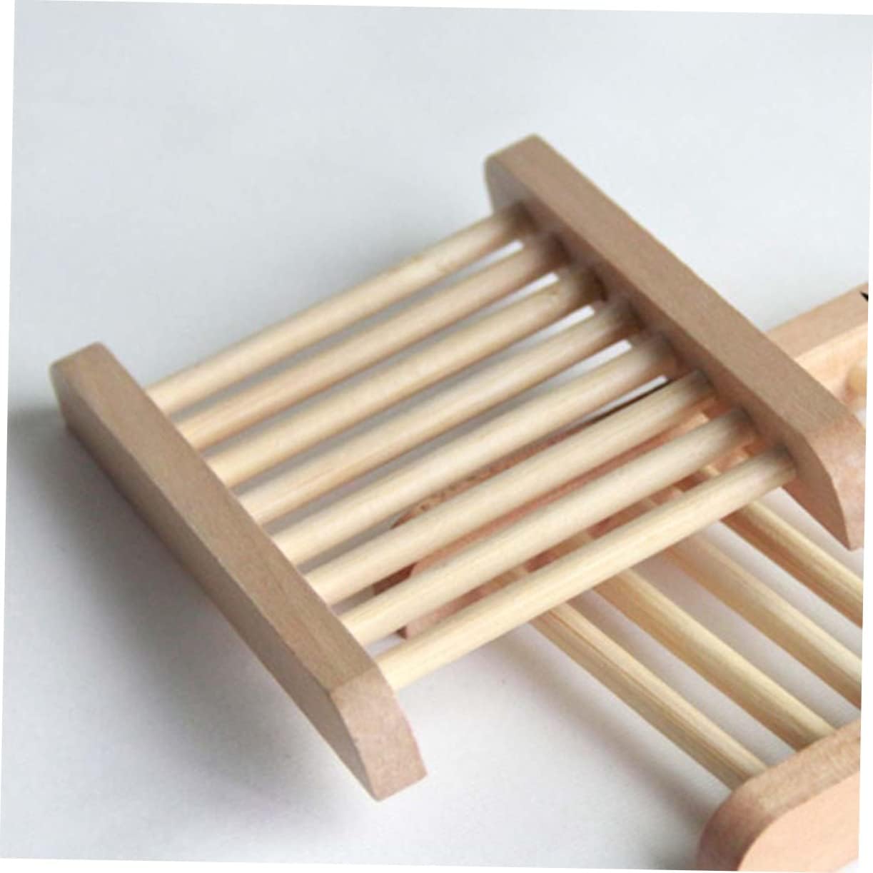 HOOTNEE Wood Soap Dish Holder 2Pcs