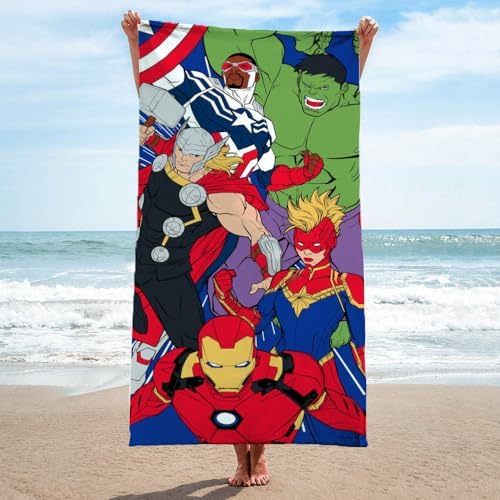 Jay Franco Marvel Avengers Kids Beach Towel - 28x58 Hulk Thor Iron Man
