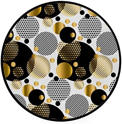Vantaso 4ft Round Dots Area Rug for Kids Living Room Playroom Mat