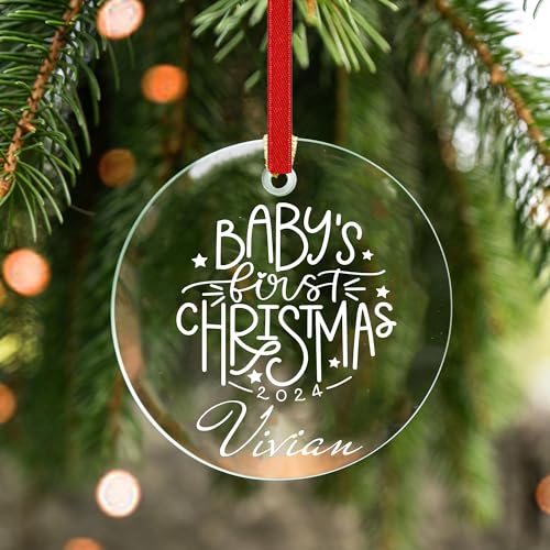 Jasilon Personalized 1st Christmas Baby Ornament 1