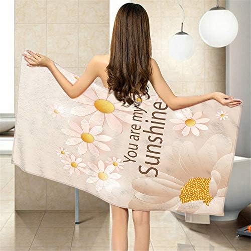Comfy Bath Towel You Are My Sunshine with Sunflowers