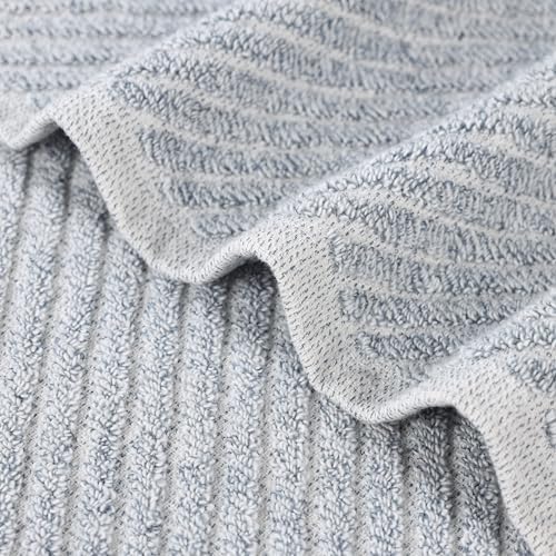 Superior Amelia Denim Blue Towel Set of 6