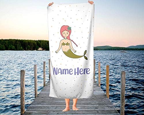 Extra Large Mermaid Towel for Kids - Customizable