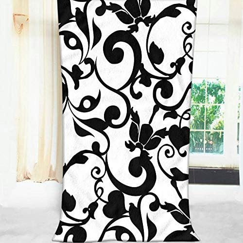 Comfy Bath Towels Damask Pattern 64x32 Inches 1