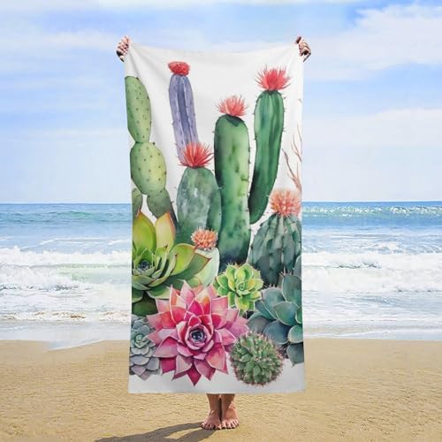 4SEE Premium Double-Sided Velvet Beach Towel - Extra Large 63x315 Inches
