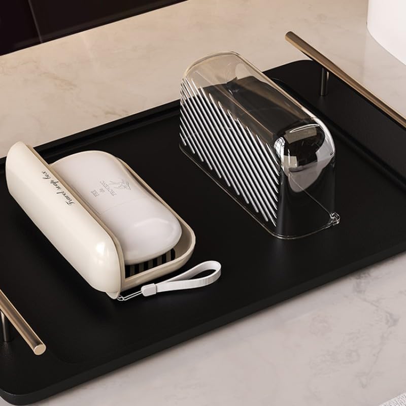 Leak Proof Travel Soap Case with Silicone Lid and Drainage Tray