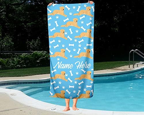 Personalized Pet Golden Retrievers Towel for Kids 1