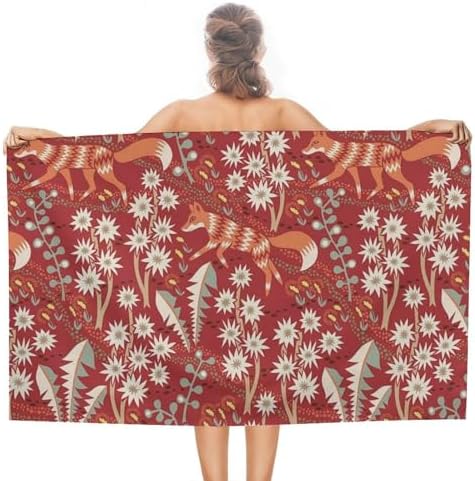 ERHN Cartoon Fox Red Beach Towel 130 x 80cm