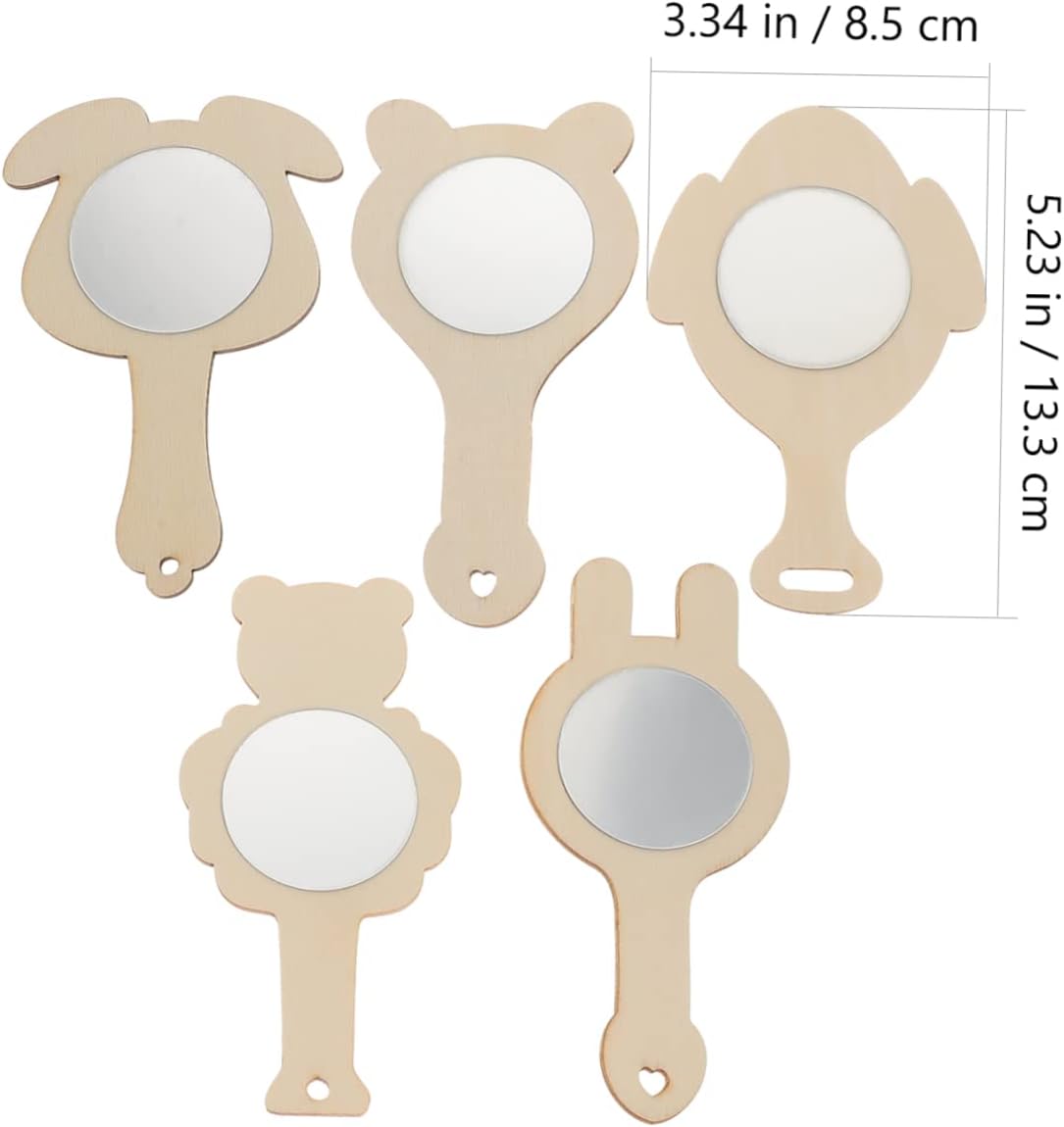 BESPORTBLE 10Pcs DIY Handheld Mirrors for Family Fun and Creative Crafts