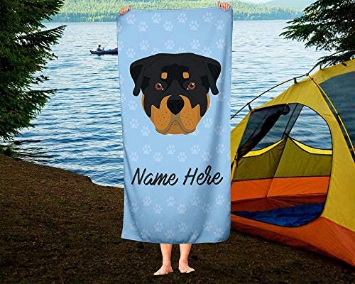 Personalized Corner Extra Large Pet Rottweiler Towel for Kids